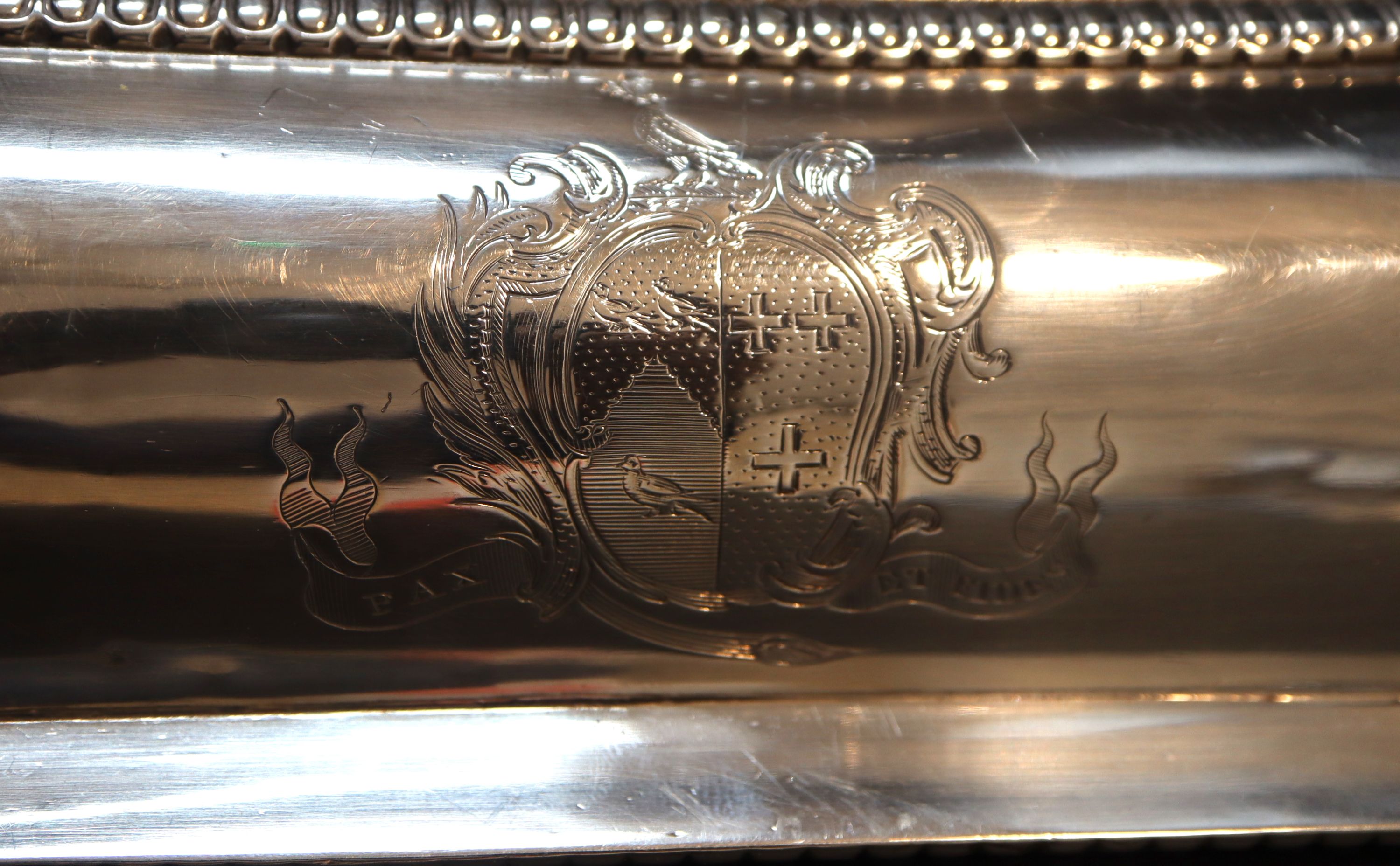 A George III silver entree dish cover, 27.9cm, 26oz.
